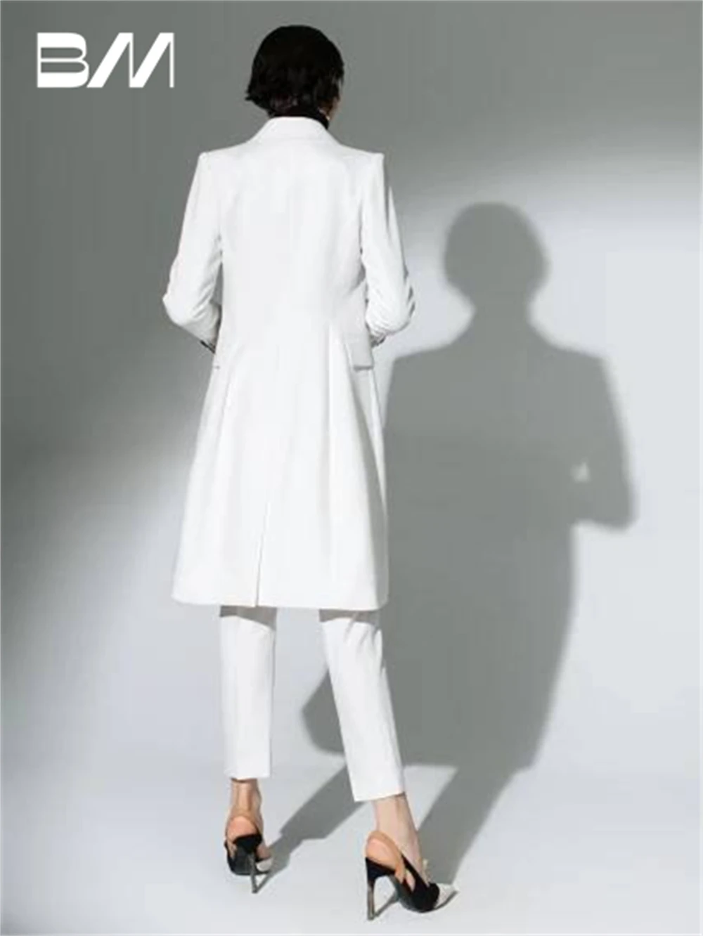 Charming Women's 2 Pieces Suit Set 2024 Two Pieces Pantsuit Blazer Pants Double Breasted Women Tuxedo For Wedding Party