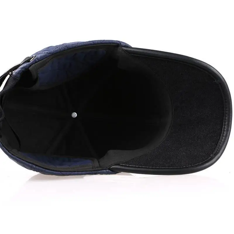Leather Baseball Cap for Men and Women Fashion Embroidery Hat Cotton Soft Top Caps Casual Retro Snapback Hats Unisex 6