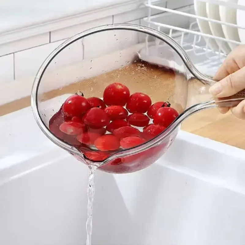 Thickened Anti-fall Water Ladle Transparent Shampooing Water Scoop Bath Spoon Large Capacity Long Handle Big Dipper