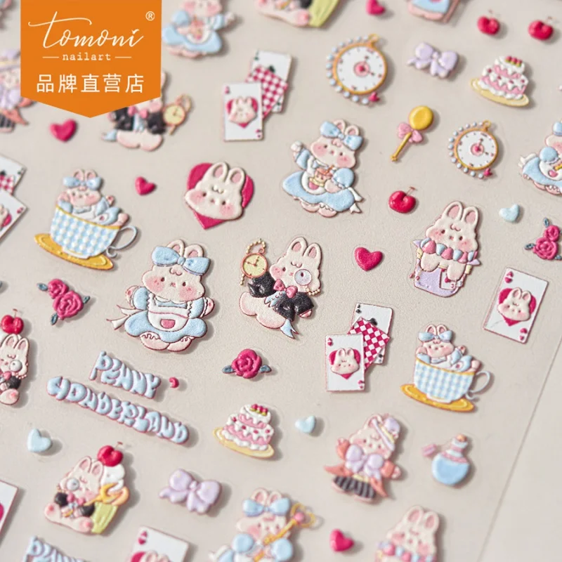 

[Meow.Sensei] Tomoni Relief Nail Stickers Popular Cute Nail Sticker Factory Wholesale Japanese Style Wonderland 3782