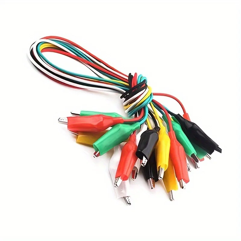 10pcs 50cm Clip Number 28mm Alligator Clips with Wirescwith Alligator Clips for Electrical Clip alligator clips