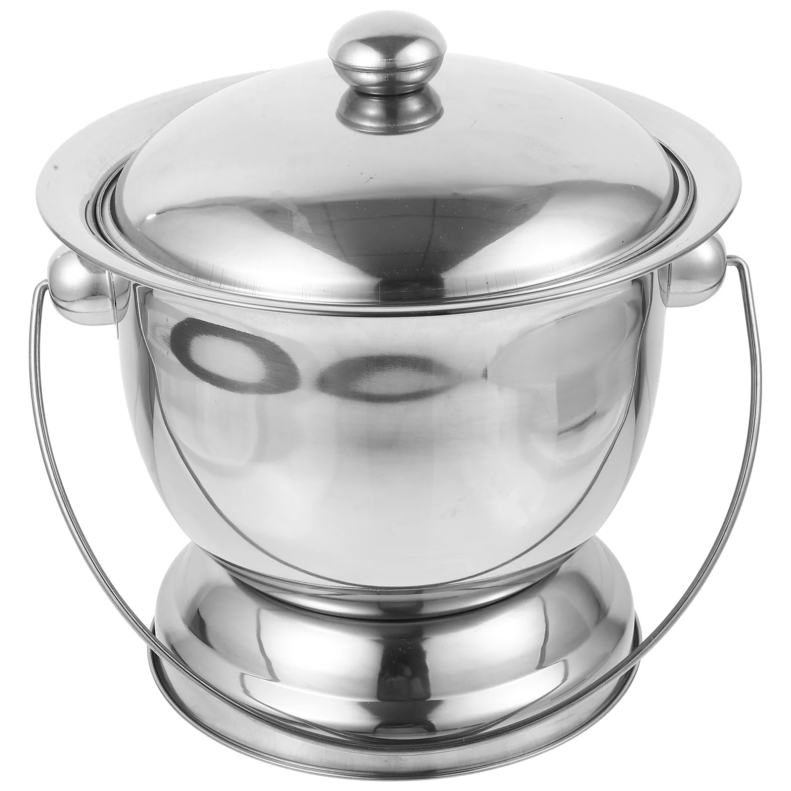 

Portable Toilet Bedpan Stainless Steel Bedpans Lid Adult Baby Potty Pregnant Woman Camping Urinal Urine Pots