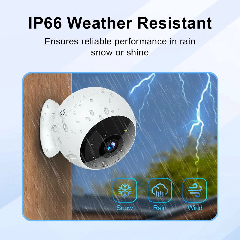 2K Wifi Magnetic Battery Security Camera Indoor/Outdoor 5MP Wireless IP Camera Color Night Vision Motion Tracking Surveillance 6
