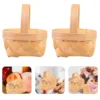 20 Pcs Wood Chip Candy Hamper Mini Basket Fruit Flower Girl Wicker Holder Small Woven Baskets Chocolate Gift Wooden Child 2