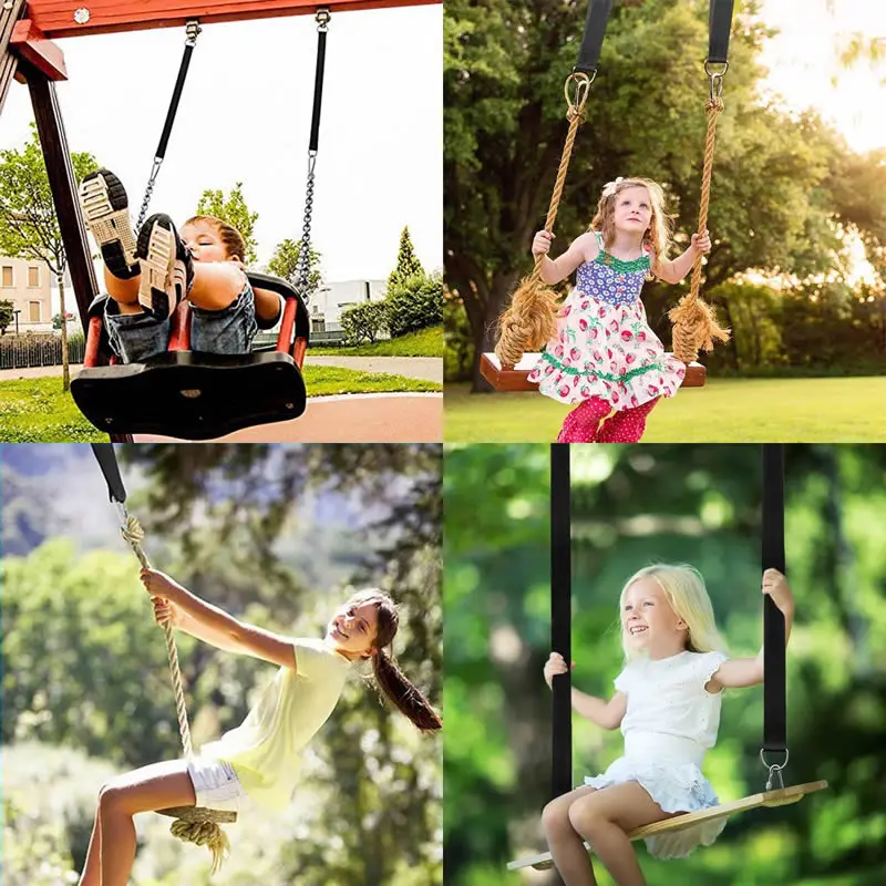 Heavy Duty Tree Swing Hanging Belt with Hook Ring for Hammocks and Punching Bags