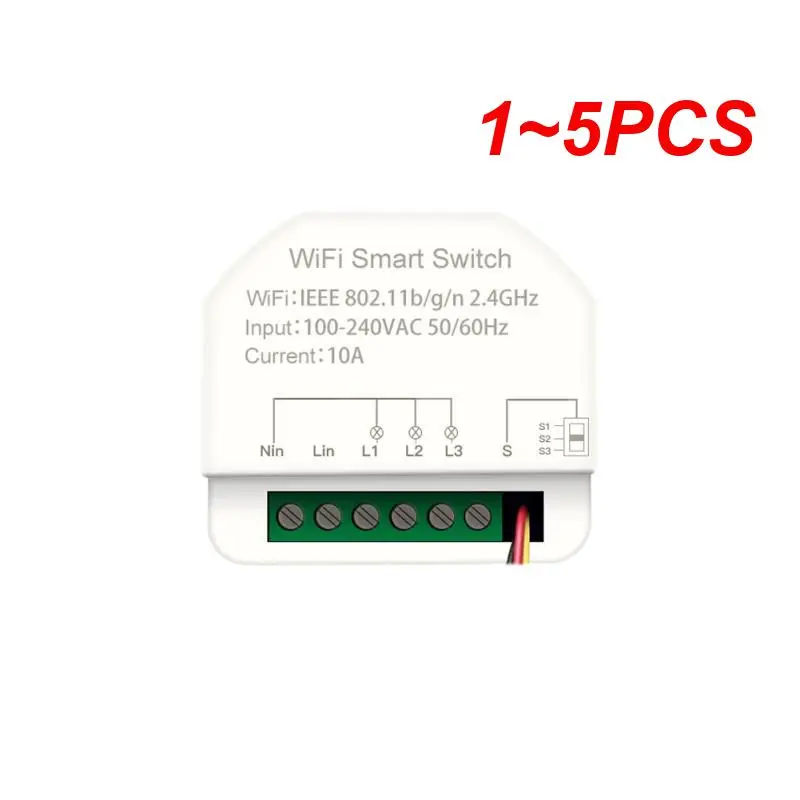 

Умный мини-выключатель Tuya Wi-Fi, 10 А, 3 клавиши, 1-5 шт.