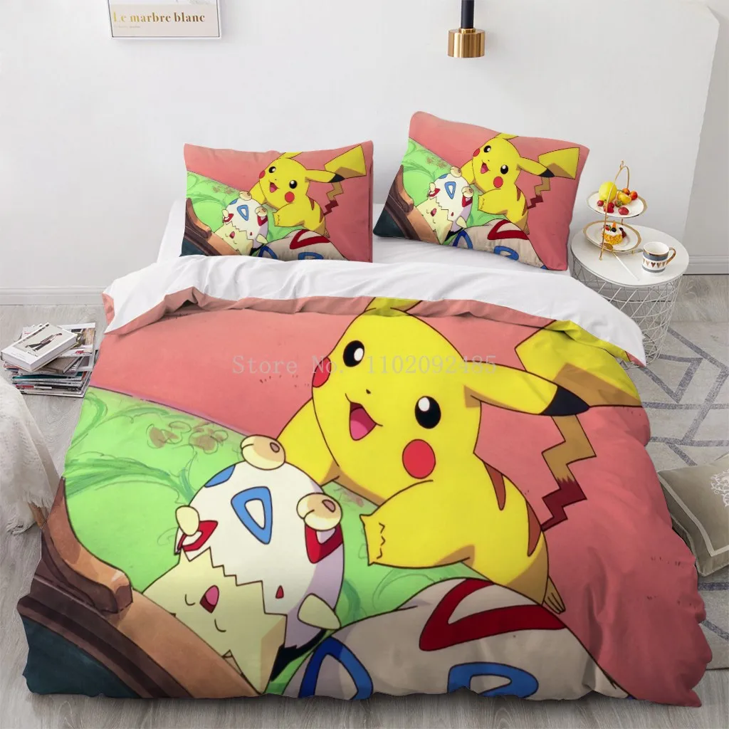 Couette Enfant Pokémon – Pikachu Et Squirtle, Taille Twin, Multicolore