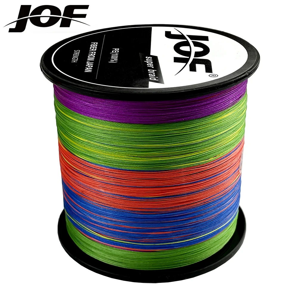 

Плетеная рыболовная леска JOF PE, разные цвета, 1000-500 м, 0,4-8,0 кг