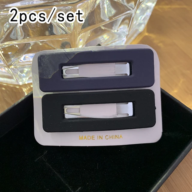 Hairpin Korean Simple Bb Clip Bangs Headdress Macaron Girl Hair Accessories Set Metal Hair Claws Ladies Hairgrip Headwear 2pcs