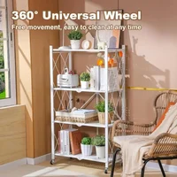 Étagère Métallique Pliable Multi-Usages – Rangement sans Montage pour Cuisine, Salon ou Bureau 2
