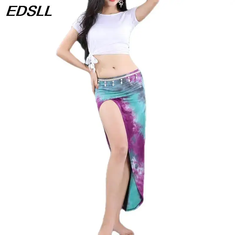 

Sexy Tops and Split Skirt Oriental Dance Training Suit For New Fashion Belly Dance Set Adult professional belly dance clothing