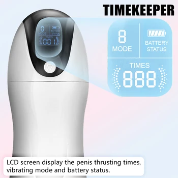 New Male Masturbator Thrust Counter Vibrators Vaginal For Men Real Pussy Glans Sucker Penis Exerciser Cock Oral Sex Toys Erotic 3