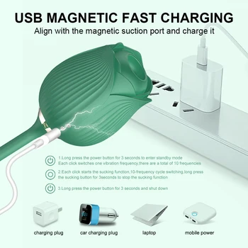 Rose Vibator Toy Clitoris Sucker Vibrator for Women Telescopic Vibrating Egg Clit Vacuum Stimulator Vibrator Sex Toys for Adult 5