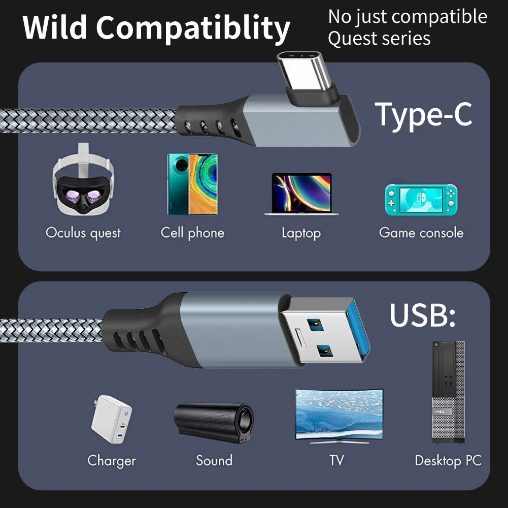 High-Speed VR Data & Charging Cable