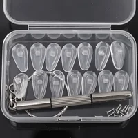 20Pcs/Set Silicone Glasses Nose Pad Airbag Soft Air Non-Slip Air Cushion Boles with Screws Screwdrivers Eyeglasses Accessories 2