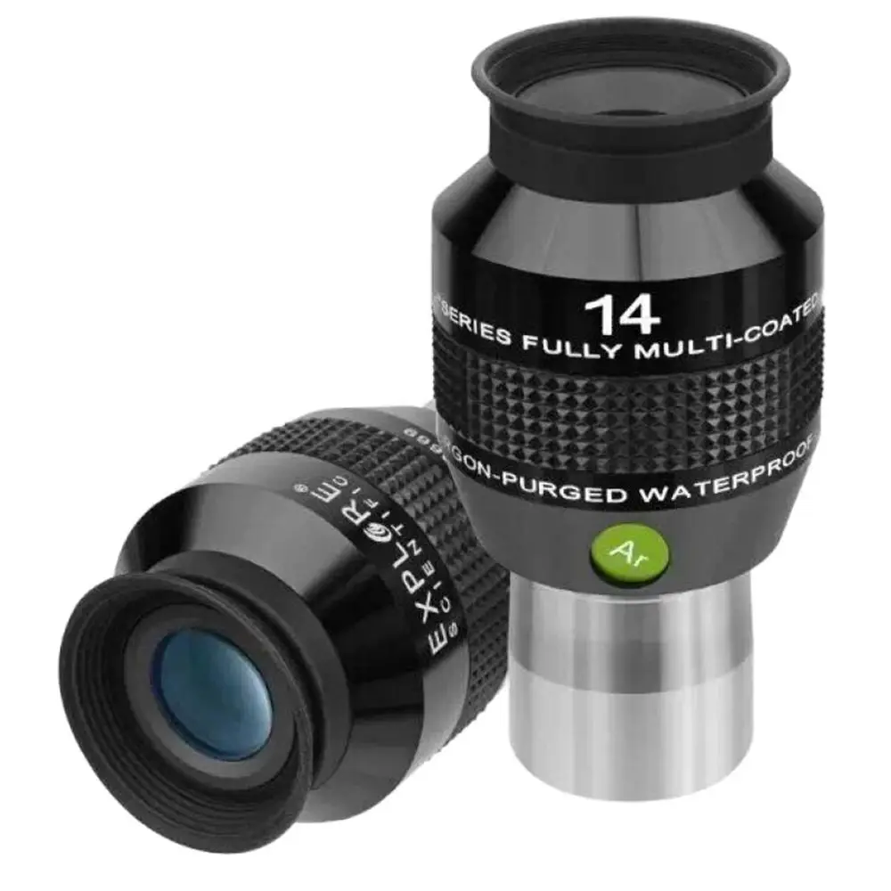 

EXPLORE SCIENTIFIC-Wide-Angle Eyepiece, Waterproof and mildew Proof, 82 Degree, 14mm, 1.25"