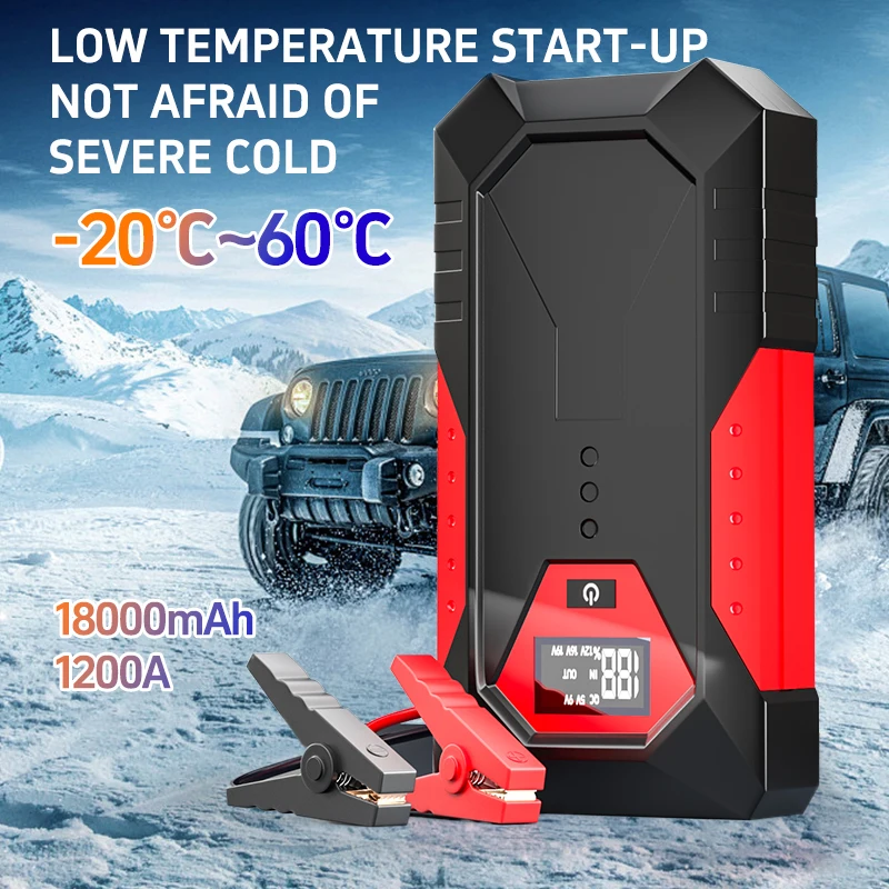 18000mAh Car Jump Starter Portable Power Bank Car Battery Booster 12V Car Starting Device for Petrol Diesel 6.0L/4.0L 5
