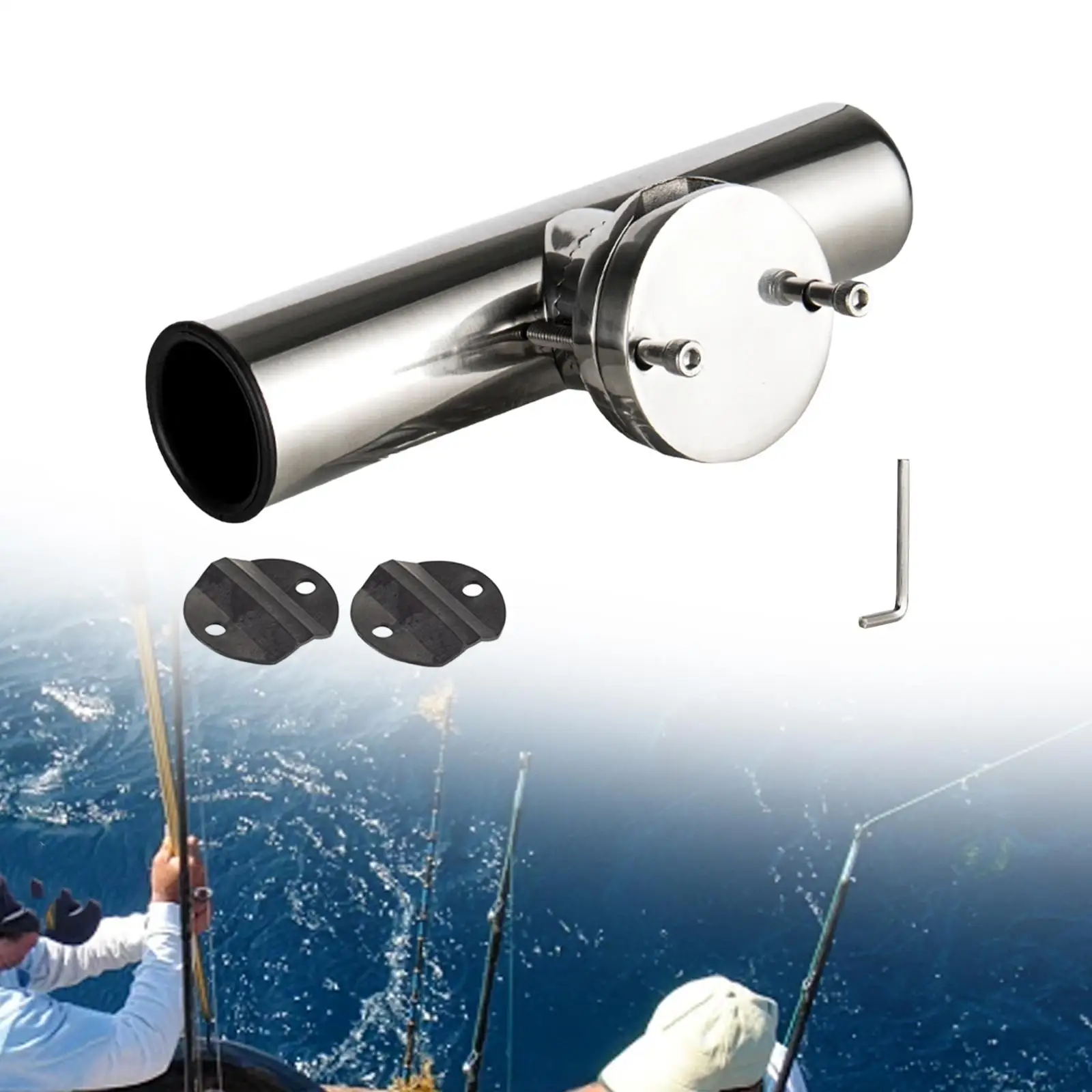 Fishing Rod Holder High Performance Adjustable Fishing Pole Holder Boat Rod Holder Stainless Steel for Truck Yacht RV Rails Boat