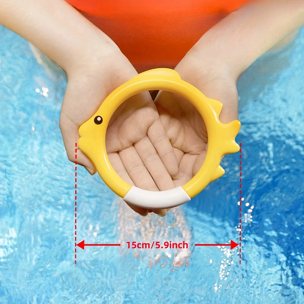 Diving Game Toys 4pcs diving ring set fish shaped four color ring suitable for swimming training and entertainment