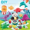 Playdough Dinosaur World Play Dough Set Plasticine Mold Animal Ocean Modeling Clay Kit Slime Toys Set DIY Kid Cutter Mould 3