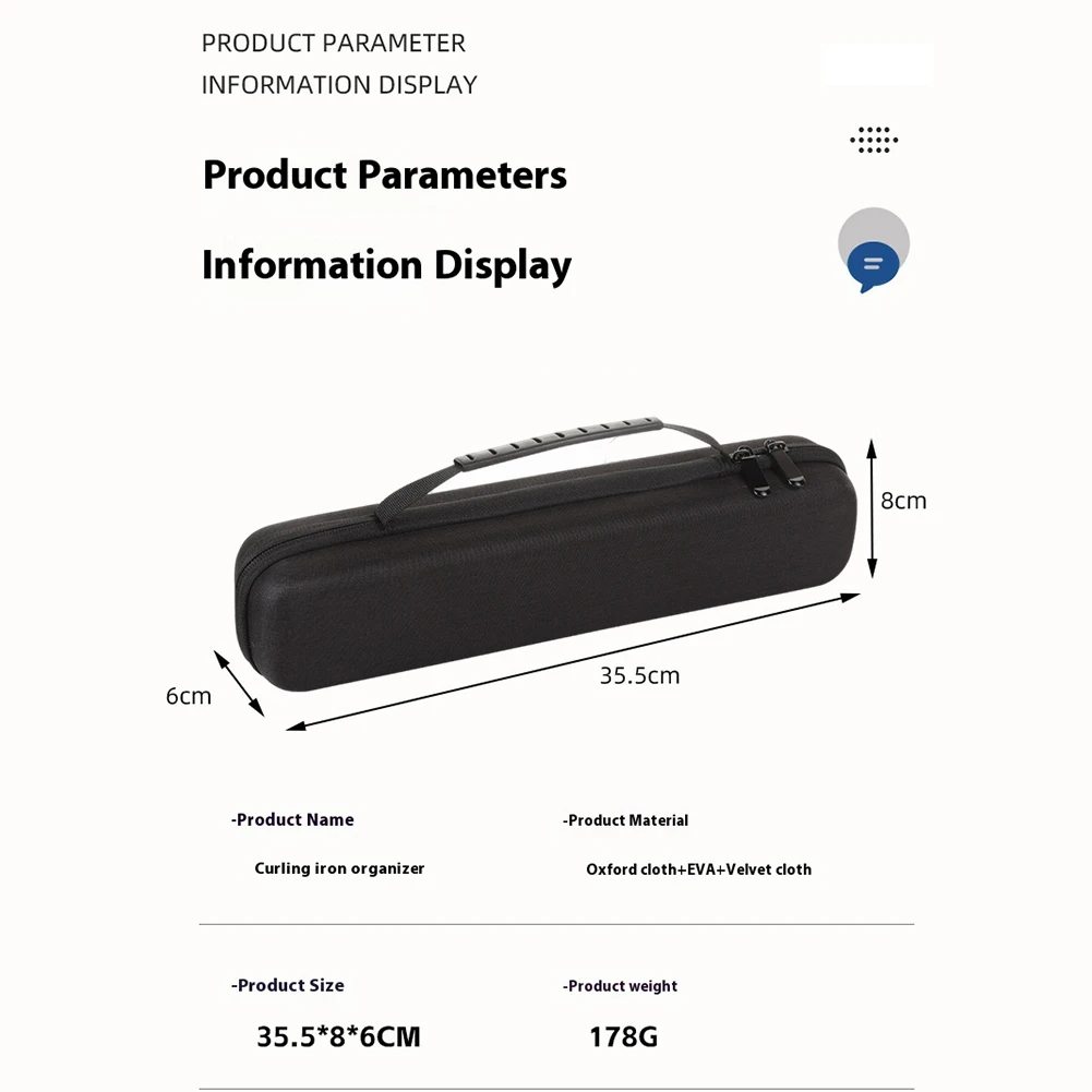 Curling Iron Storage Bag Waterproof Curling Clip Storage Box Multi-Function Hair Clip Storage Bag for Outdoor Travel Commute