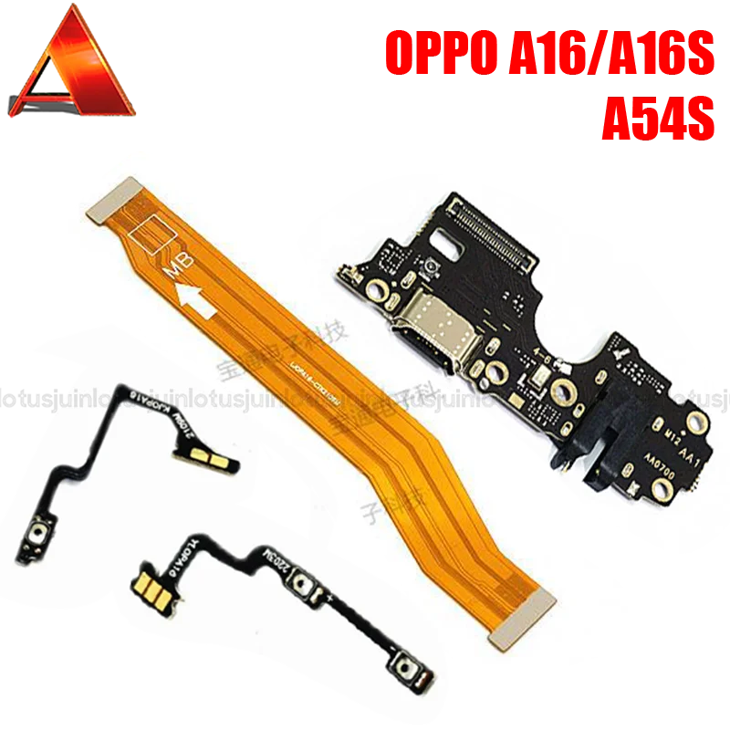 for OPPO A16 A16S A54S Power Volume Button Main Mainboard USB Charging Dock  Board Flex Cable Microphone - AliExpress