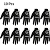 10 pcs Golf Gloves Black can wear on left and right hand fabric lycra soft breathable Professional gloves Drive Cycling Outdoor 1