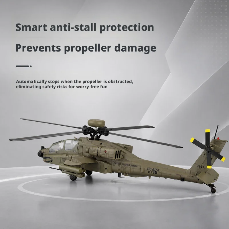 RC ERA C170 AH-64D Apache Military RC Helicopter 1:48 6 Channel No Aileron Single Rotor Altitude Hold Stunt RC Airplane for Adul - 5