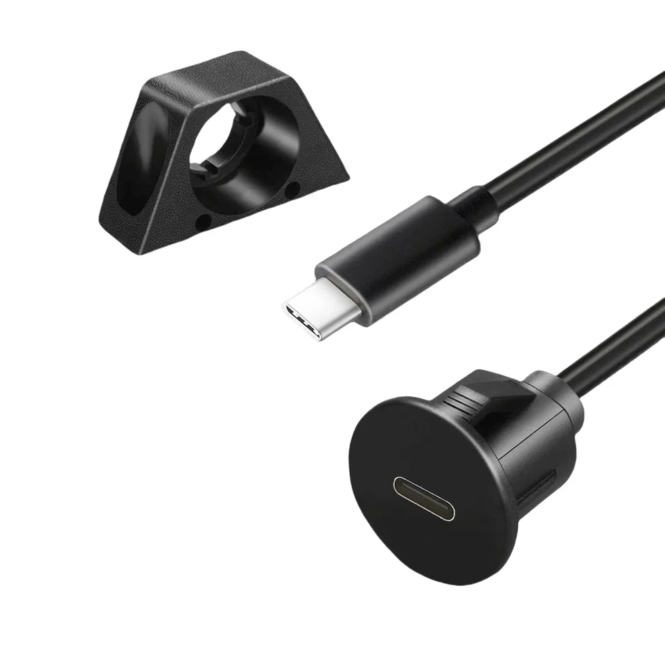 Cavo Prolunga USB Tipo C E USB 3.0 Maschio-Femmina, Impermeabile, Per Auto, Moto E Barca, 1 Metro Con Kit Montaggio - 3