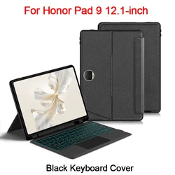 AJIUYU Backlight Keyboard Case With Touchpad for Huawei Honor Pad 9 - 12.1 Folio Smart Cover (Black)