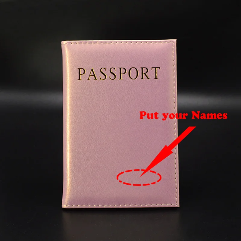 Personalized Passport Cover Women Pink Travel Covers for Passports with
