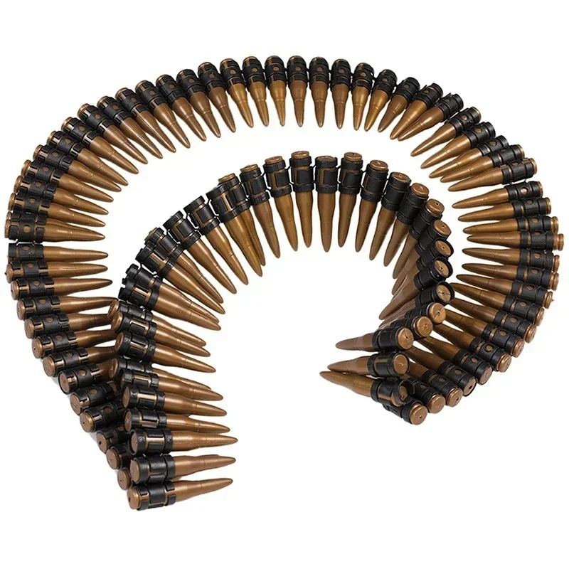 Plastic Bullet Belt Gold Die Hard Army Fancy Dress Party Plastic Bullets