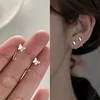 Trendy Butterfly Star Snake Flower Stud Earrings for Women Metal Small Jewelry Scissors Rhinestones Ball Beans Heart Earrings 3