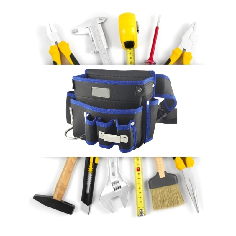 

Multi functional Carpenters Apron Heavy duty Bag with Multiple Pockets & Tool Slots Sturdy Cloth Tool Belt DropShipping