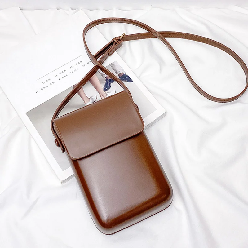 

2024 Crossbody Bags Women Mini PU Leather Shoulder Purses and Handbags for Girls Ladies Phone Simple Solid Designer Bag