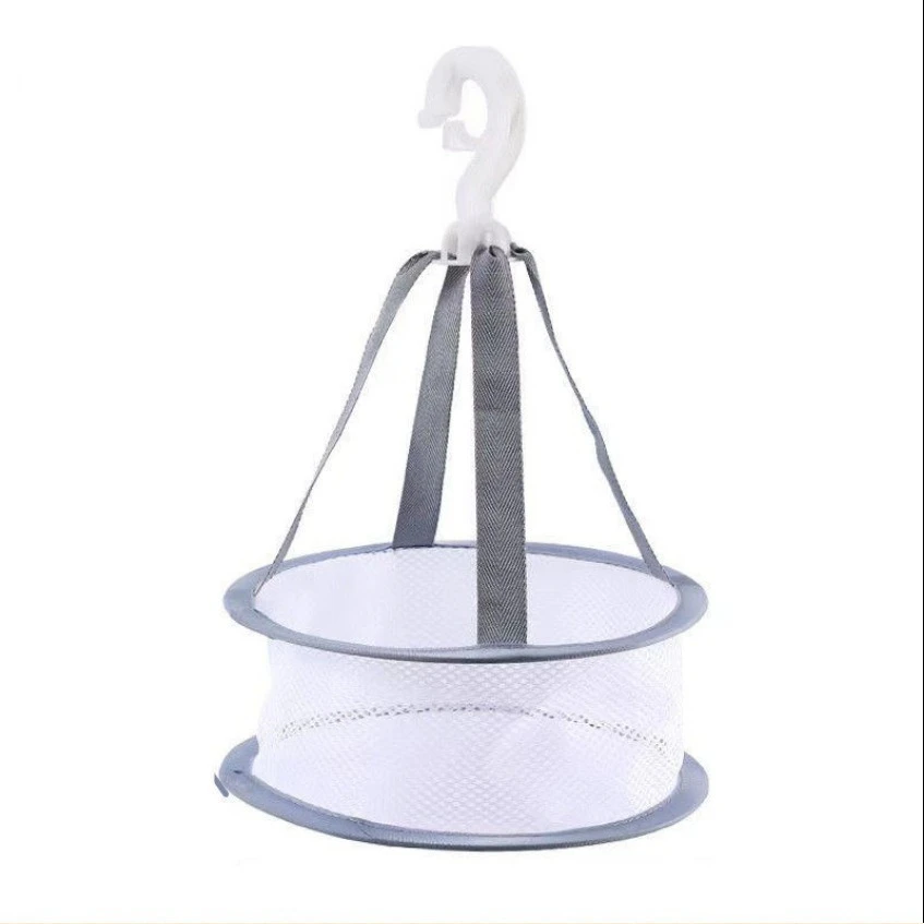 1/2 Layer Clothes Drying Basket With Hanging Hook Fine Mesh Household Towels Socks Sweater Underwear Mesh Drying Rack For Home 6