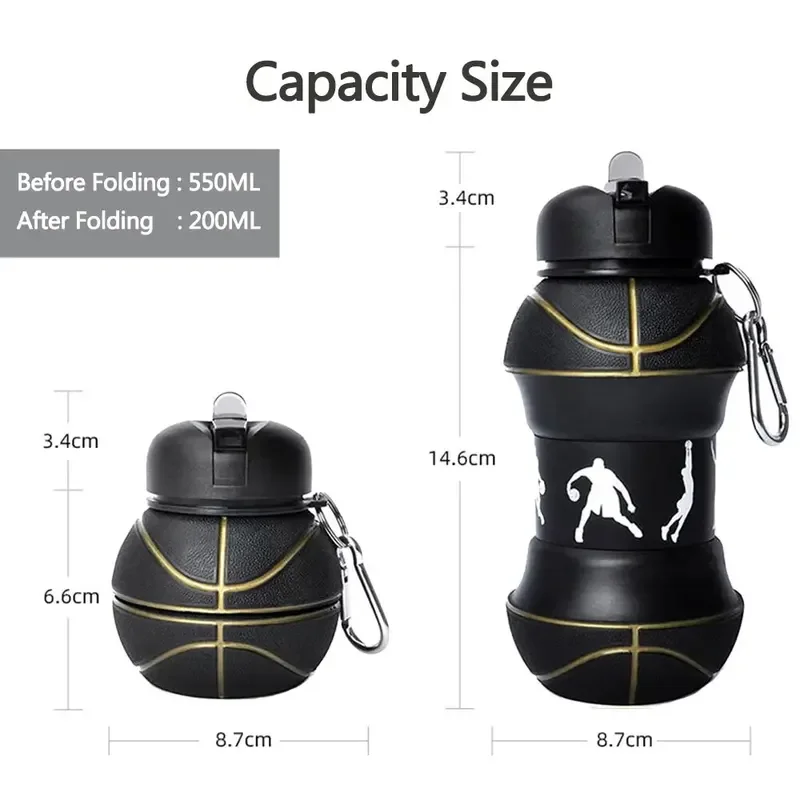 Collapsible Water Bottle Water Bottle Sports Bottle Silicone Fold Water Bottle