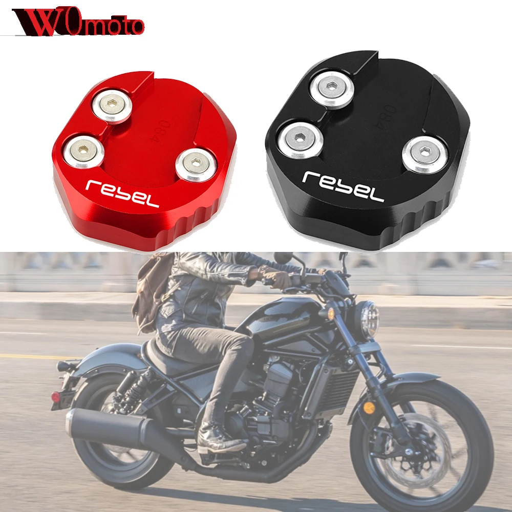 Motorcycle Accessorie Kickstand Side Stand Extension Enlarger Plate Pad