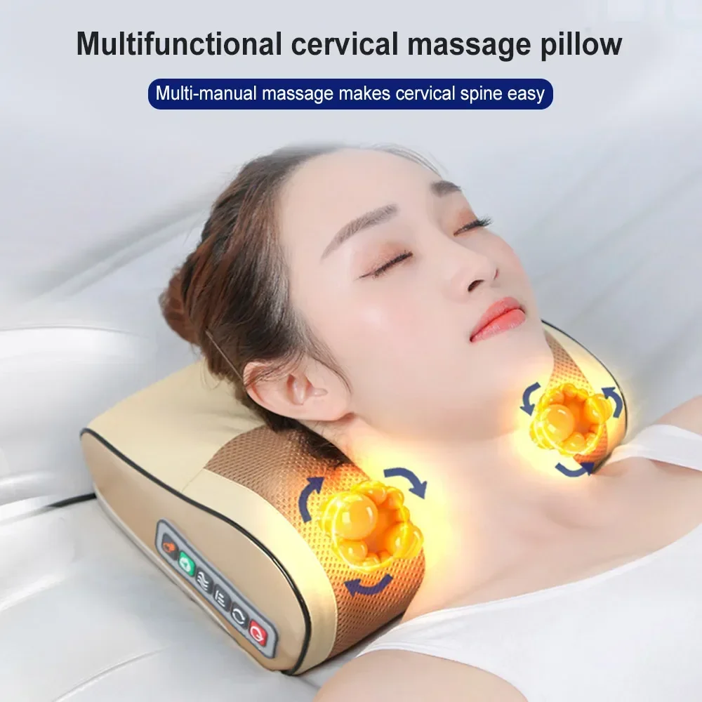 목안마기구 MARESE 무선 마사지 쿠션 지압 반죽, 뜨거운 등 목 마사지 베개 10 2023 전기 목 마사지 베개, 다기능 마사지 베개 장치, 자궁 경부 건강 마사지 베개, 이완 베개 마사지기