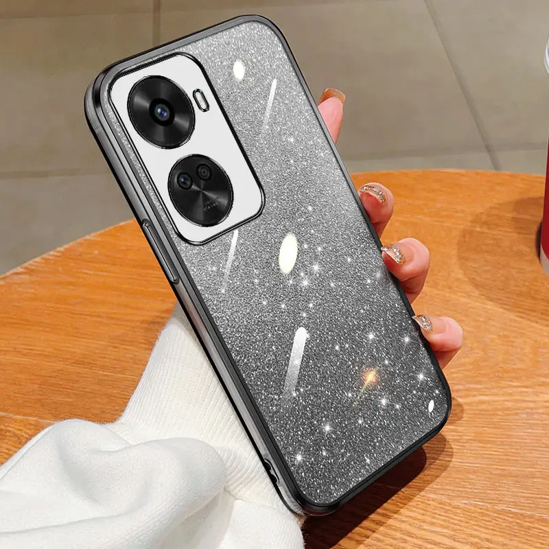 جراب هاتف لامع للصدمات للنساء ، غطاء شفاف ، ناعم ،...