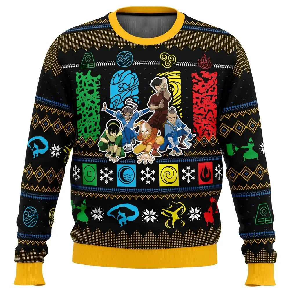 thumbnail image 1 of Suéter navideño feo de Avatar Wanderer para otoño/invierno, regalo de Papá Noel, camiseta deportiva 3D para hombre, 1 of 4