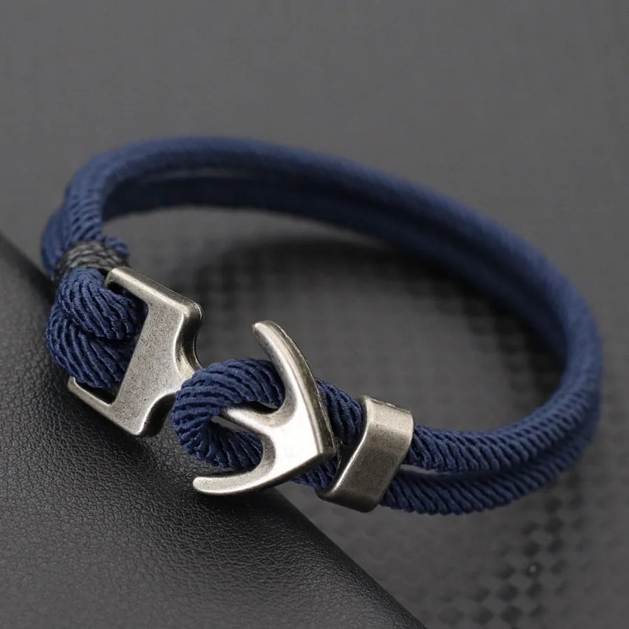 Nautical Anchor Rope Bracelet for Men Outdoor Sports