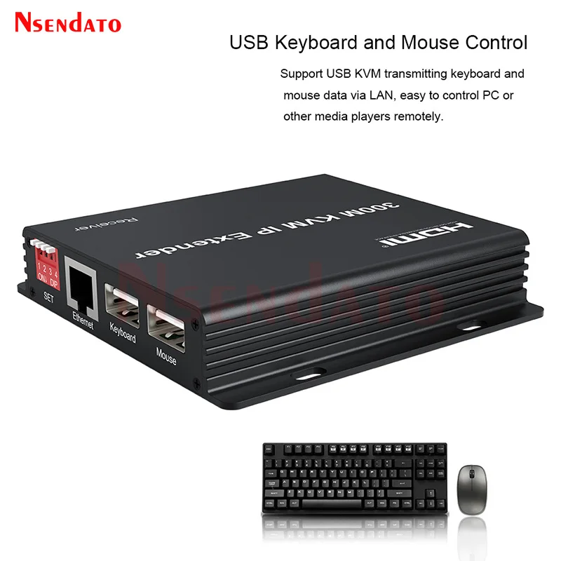 HDMI KVM Extender RJ45 1080P 300M over IP HDMI to Ethernet Lan Network cable Muitl extender Over Cat5e/6 Point to Point For PS3