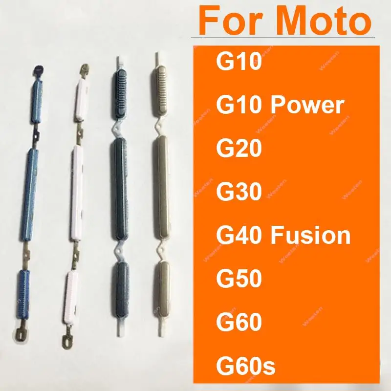 

For Motorola MOTO G10 Power G20 G30 G40 Fusion G50 G60 G60S On OFF Power Volume Buttons Side Key Replacement Parts