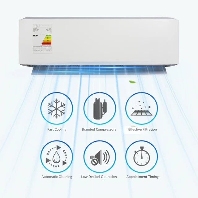 T1 Tropical Air Conditioner 18000BTU Living Room Refrigeration Air Conditioner Wall Mounted European Air Conditioner 2