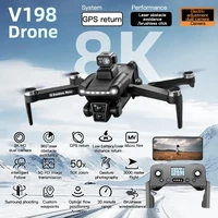 For Xiaomi V198 GPS Drone Professional HD Dual Camera 5G Wifi Photography Brushless Foldable Quadcopter RC Distance 8K Dron Toy