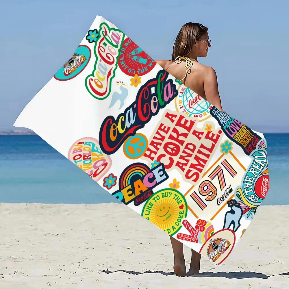 Coca-cola Beach Towels Large Shower Towel Bathroom Accessories For Home Spa Women's Bathrobe Sauna Travel Serviette Sport Bath 5