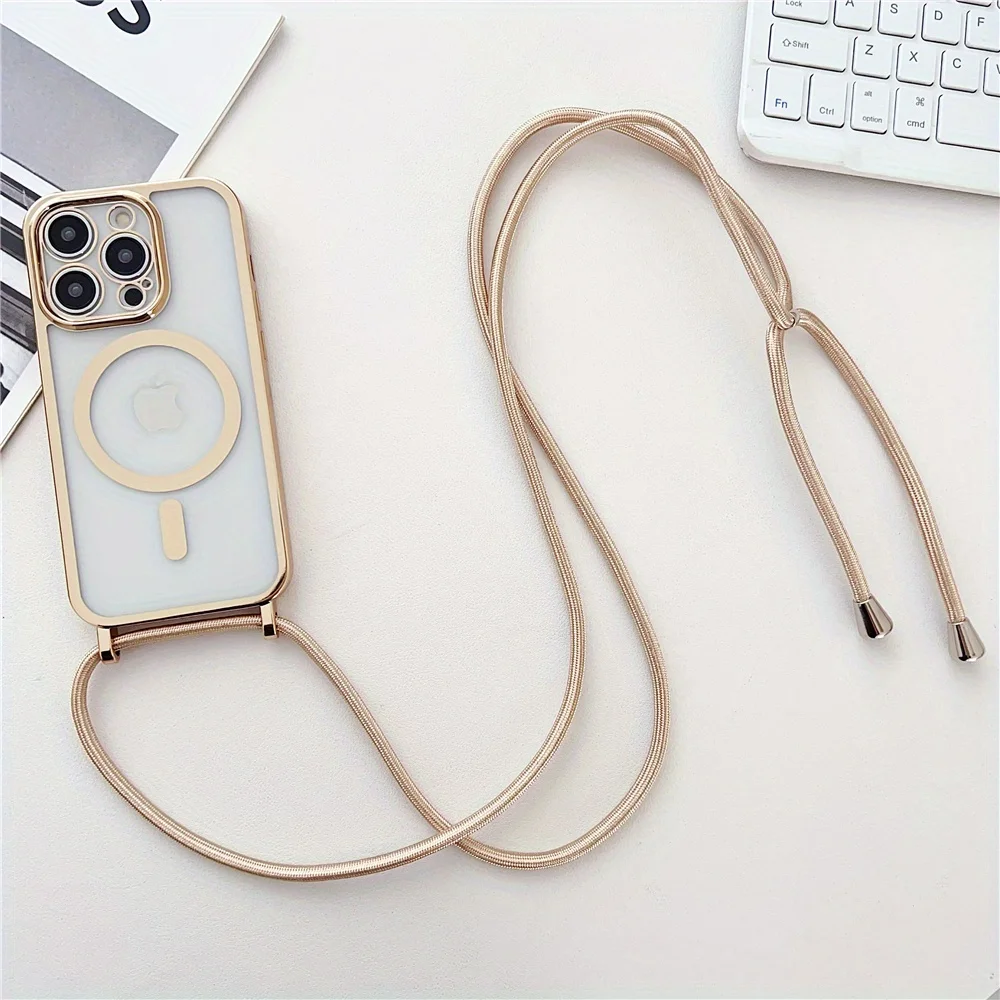 Crossbody Lanyard Plating Phone Case Image 9