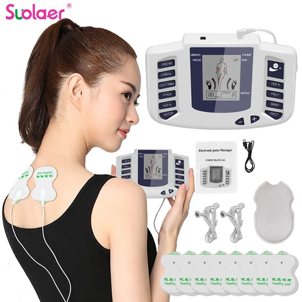 

Full Body Tens Muscle Electrostimulator EMS Acupuncture Therapy Massage 16pads Digital Meridian Physiotherapy Apparatus Full Set