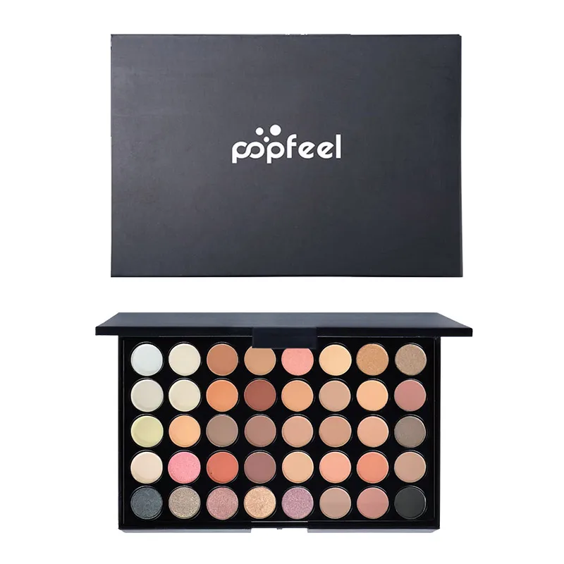 POPFEEL 40 Colors Eyeshadow Palette Long Lasting Easy Makeup Brown Eyeshadow Palette, Pink Eyeshadow Palette